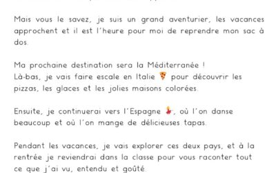 Le départ en vacances de Voyou