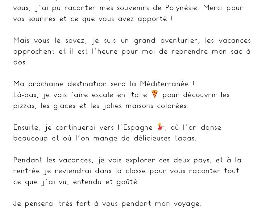 Le départ en vacances de Voyou